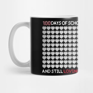 100 Days of school and still loving it Volleyball Hearts Premium Mug